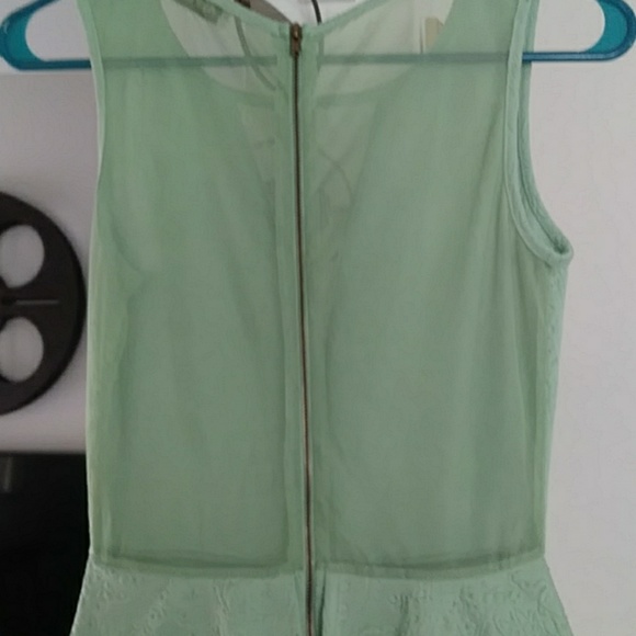 Mint Peplum Dress - Picture 3 of 5